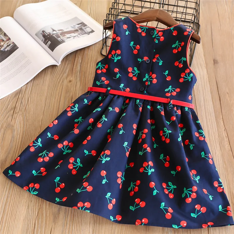 Fashion Girls Vest Dress Summer Printed Evening Dresses For Girl Cotton Kids Princess Children's Clothing 2-9 Years | Детская одежда