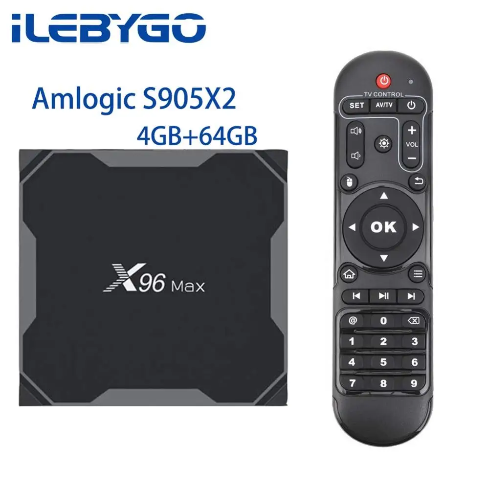 4GB 64GB ILebygo X96 Max Android 8,1 умные телевизоры BOX Amlogic S905X2 4 ядра Гб 64 Декодер каналов кабельного телевидения 2,4 г и 5,8 Wi Fi BT 1000 м к media player - Цвет: 4GB 64GB