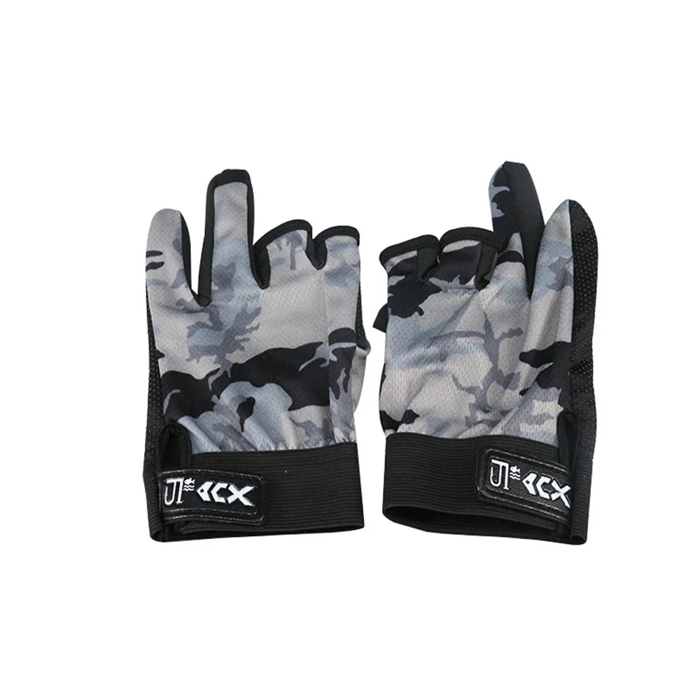 Мужские рыболовные перчатки дышащие с 3 пальцами противоскользящие для морской