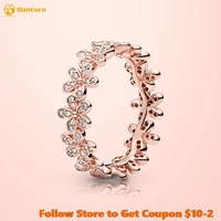 2020 new 925 sterling silver sparkling daisy flower crown ring rose gold rings for women engagement jewelry anniversary