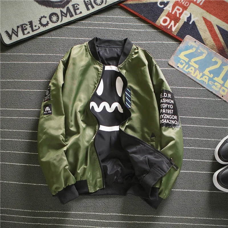 Куртка бомбер мужская модная куртка в стиле милитари пилот ВВС весна