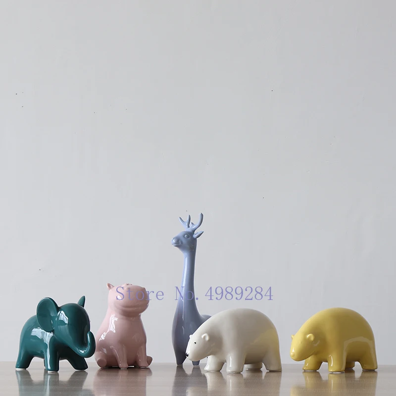 Креативные керамические декоративные фигурки в скандинавском стиле с животными