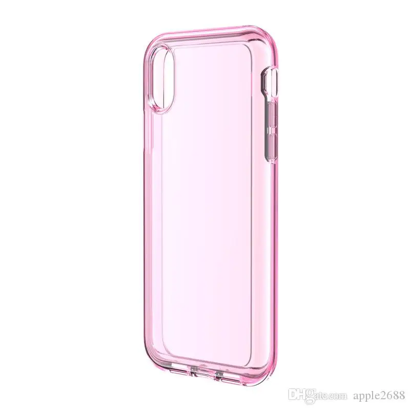 

For iPhone 12 11 XS MAX XR 7/8 double transparent fashionable and simple anti dropping TPU Clear mobile phone protection case