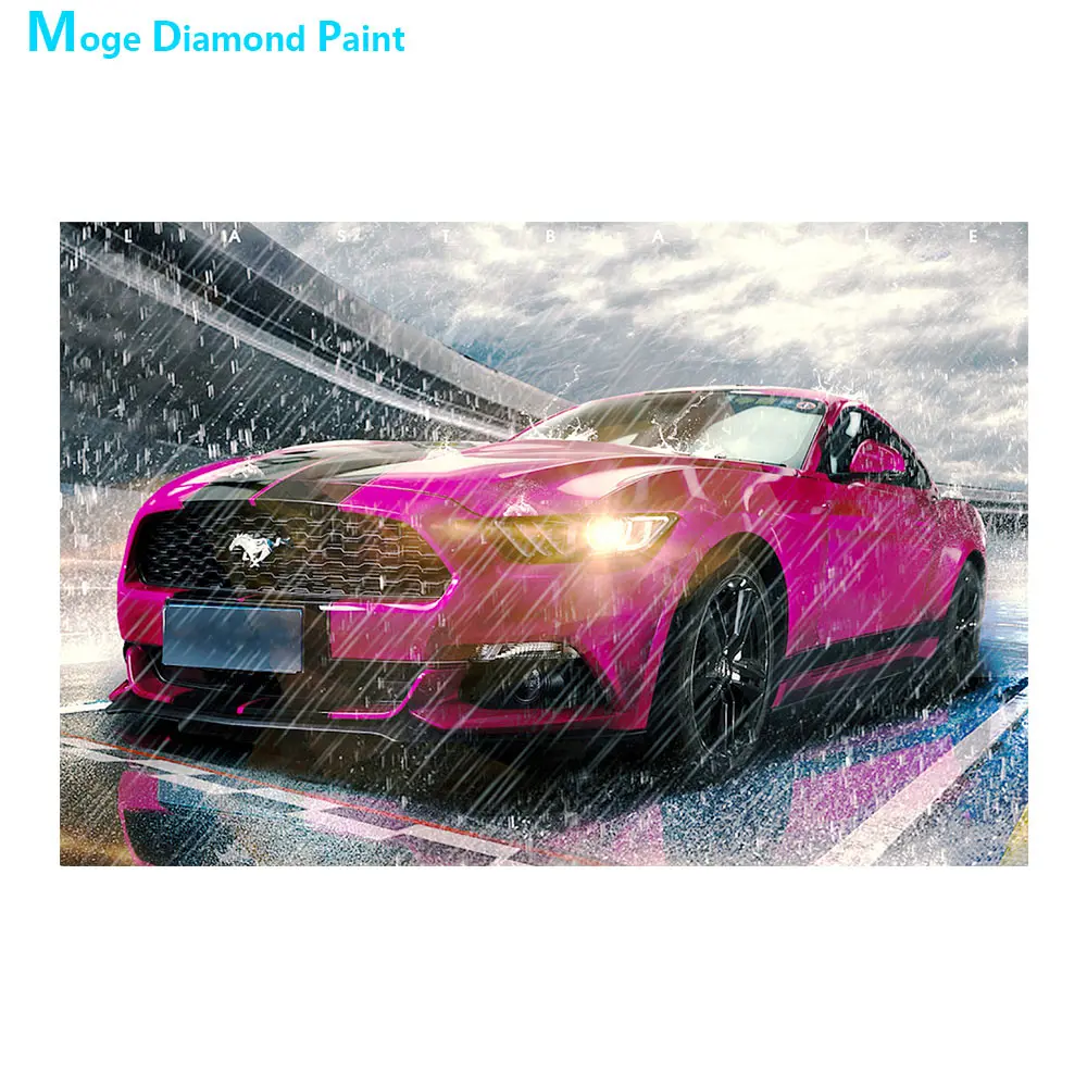 Спортивный автомобиль алмазная живопись круглый полный дрель мультфильм Nouveaute DIY