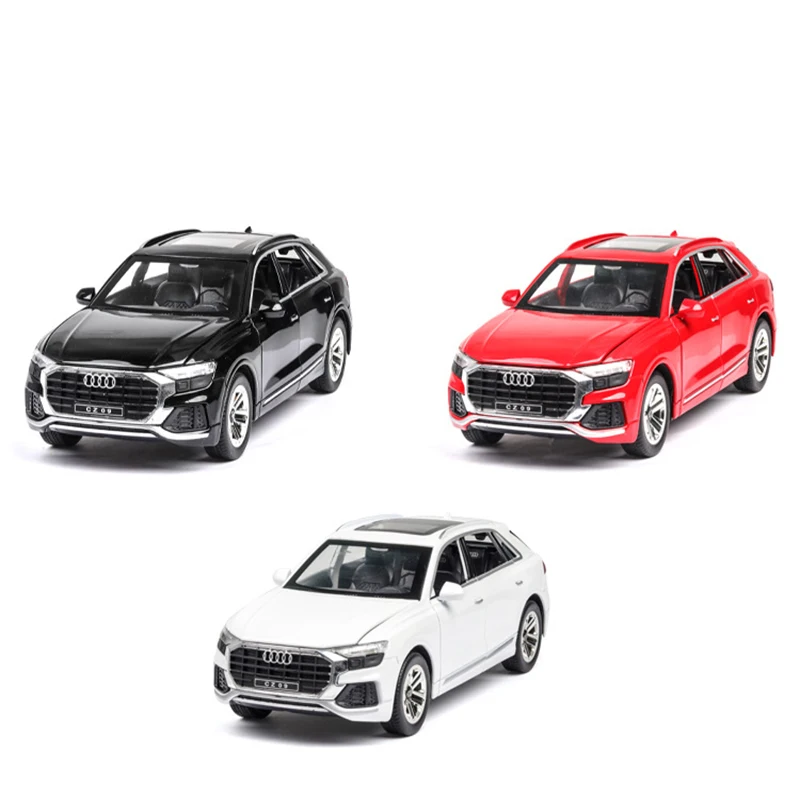 2020 большой 1/24 весы Audi Q8 внедорожник моделирование сплава литья под давлением