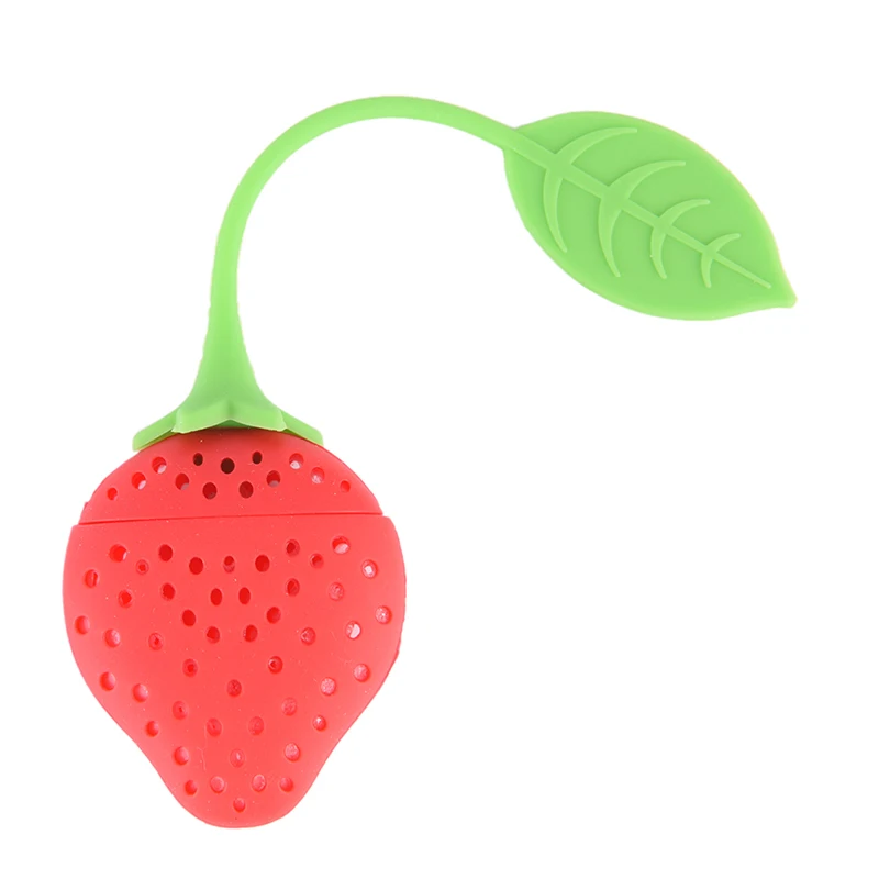 Силиконовый Фильтр в виде клубники и листьев|Чайные ситечки| |