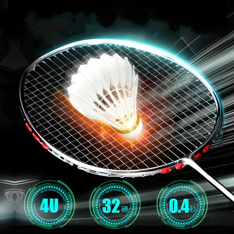 

Porfessional badminton racket carbon fiber badminton racquet 4U Racket Raquette string