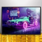 Автомобиль DeLorean DMC Назад в будущее фильм мотивационный постер настенное искусство холст картины для комнаты домашний Декор без рамки