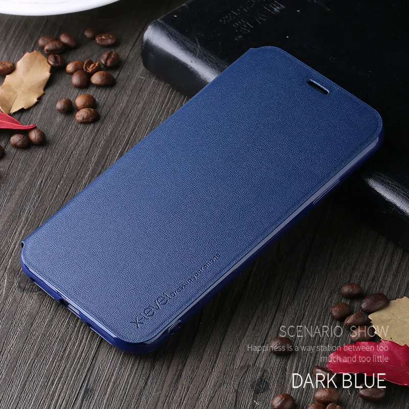 Blue X-Level Книга Флип кожаный чехол для iPhone 11 Pro Max ультра тонкий - Цвет: Blue