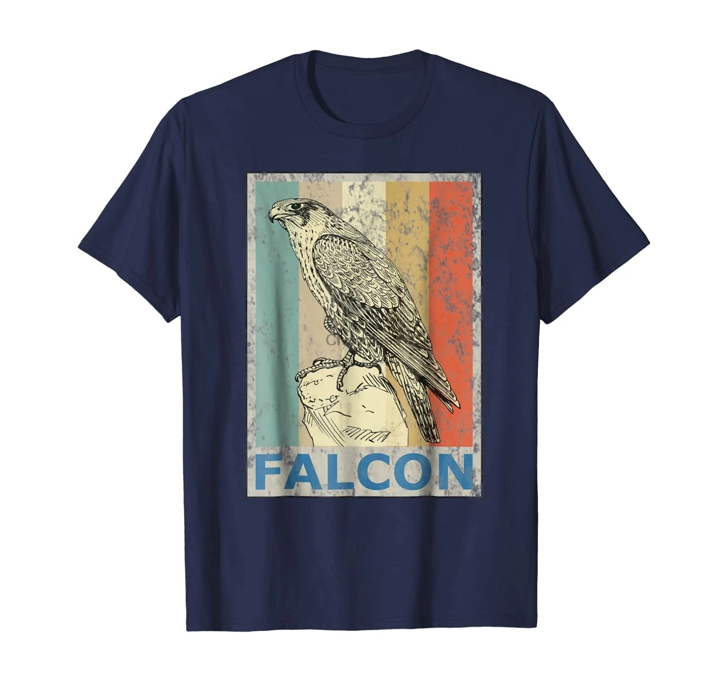 Футболка в винтажном стиле с изображением сокола птиц животных Ретро гранж