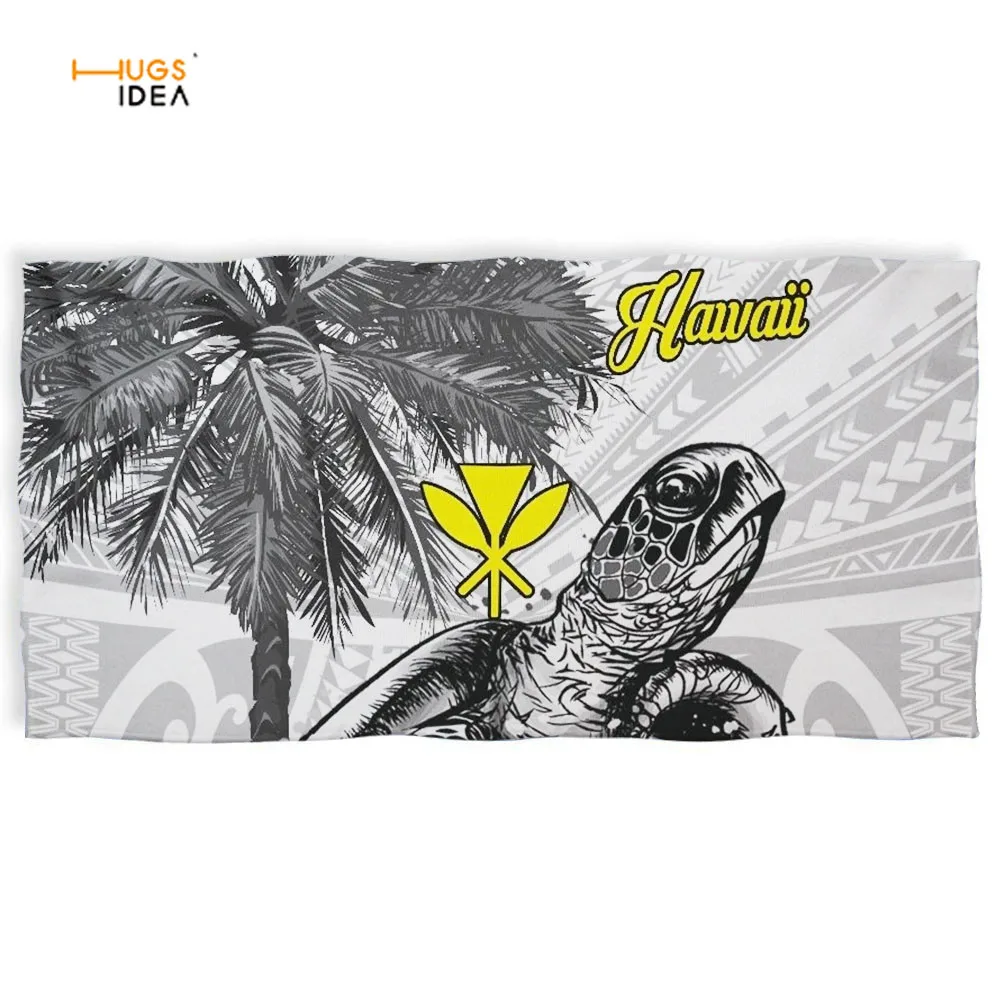 

HUGSIDEA Tropical Beach Towel Summer Hawaii Turtle Print Adult Shower Towel for Gym Spa High Quality Sauna Towel