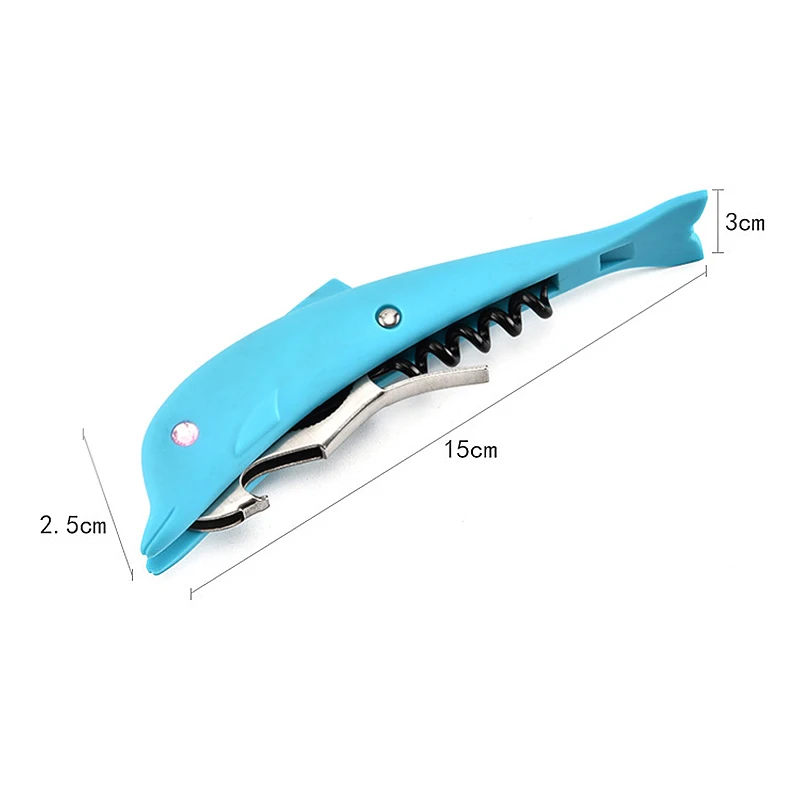 2 в 1 многофункциональная практичная открывалка для дельфинов креативная вина