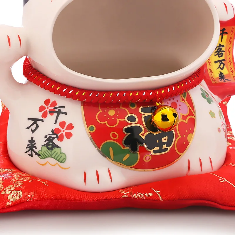 8 дюймовая керамическая коробка для конфет Maneki Neko копилка денег с кошечкой банка