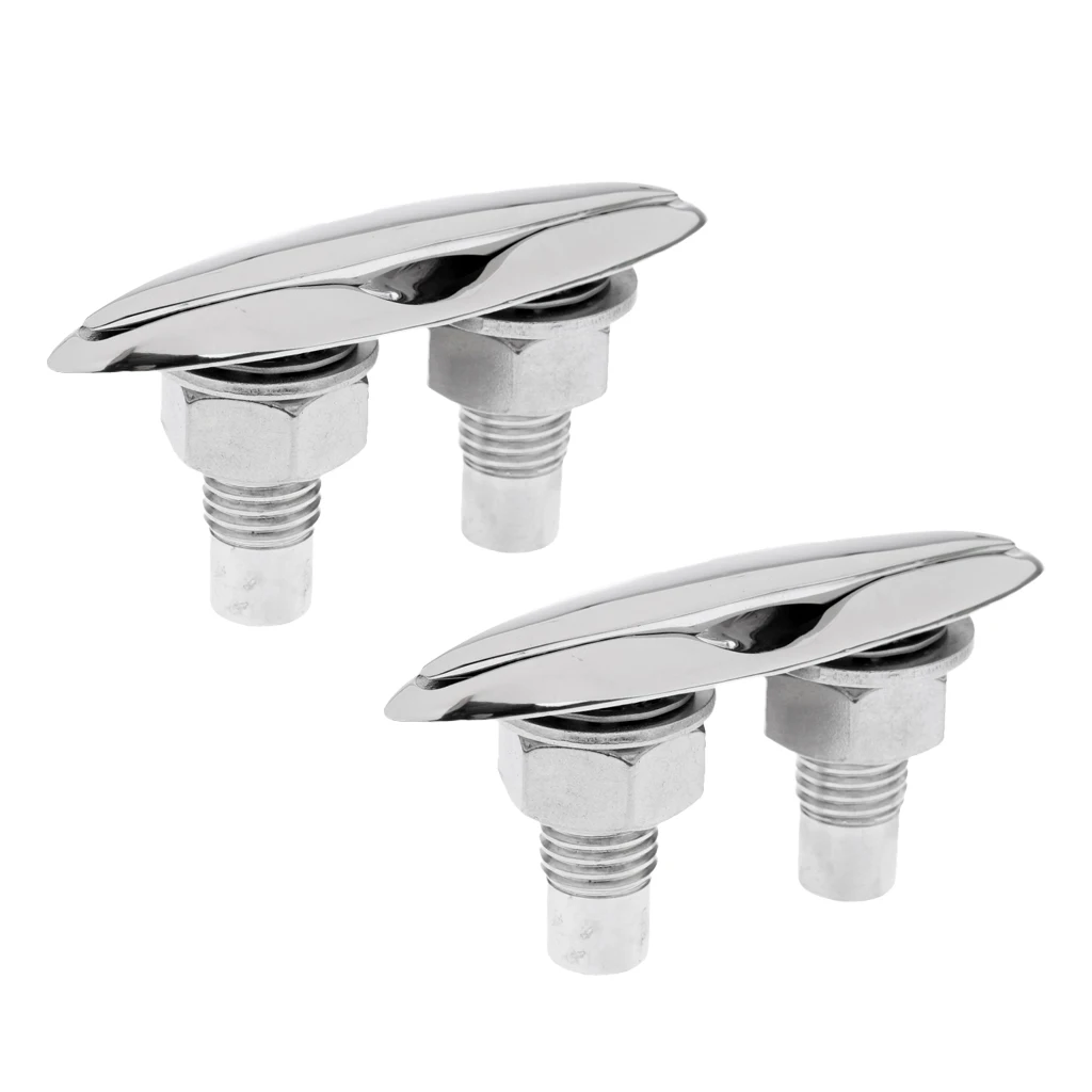 

2 шт. морской класс 316 нержавеющая сталь Up Cleat Flush Mount