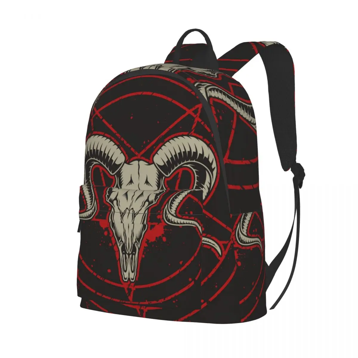 

Монохромный винтажный рюкзак с козьей головой 2021, сумка унисекс, модный рюкзак, дорожный рюкзак, школьная сумка через плечо