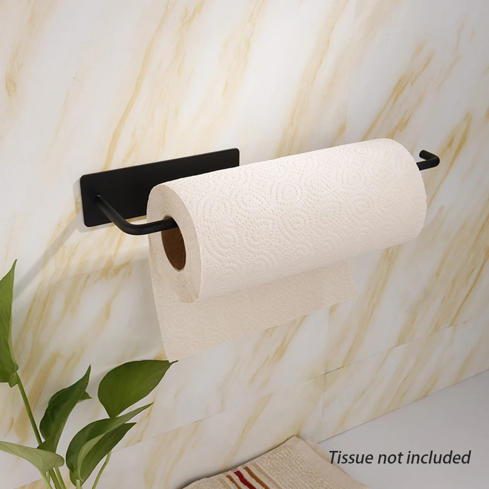 

Under Cabinet Multifunction For Kitchen Home Hotel Paper Towel Holder Self Adhesive Wall Mounted Storage Rack Stainless Steel