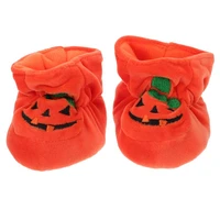 1 pair crib shoes pumpkin halloween comfortable socks baby booties toddler slipper