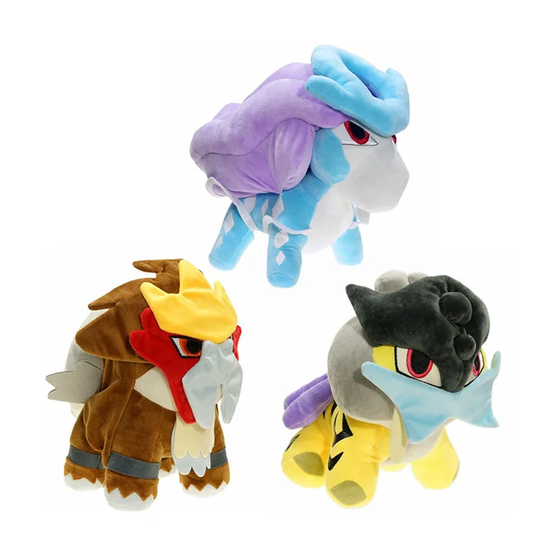 Мягкие плюшевые игрушки Pokemon Raikou Suicune Entei, 20-30 см | АлиЭкспресс
