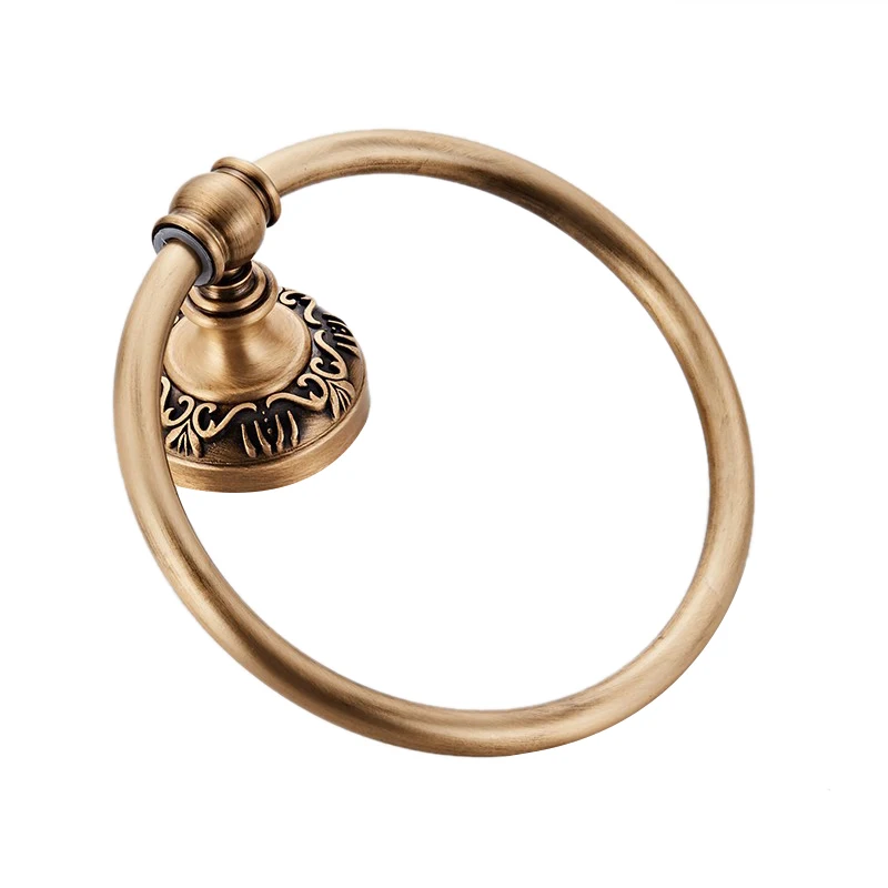 

2 Pack Towel Holder Ring Round Wall Mounted Bathing Towel Rack Kitchen Bathroom Accessories Golden