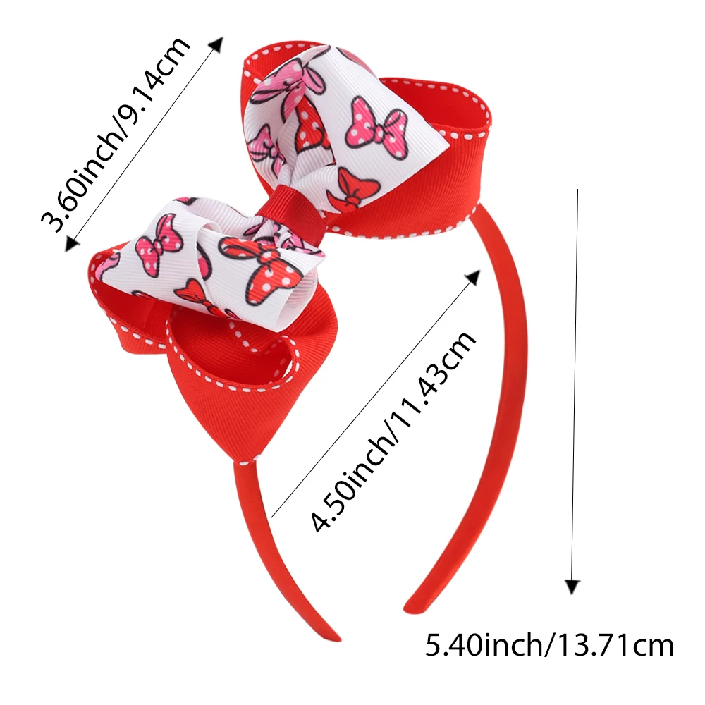 Повязка на голову с двойным бантом для девочек яркая Рождественская лента в