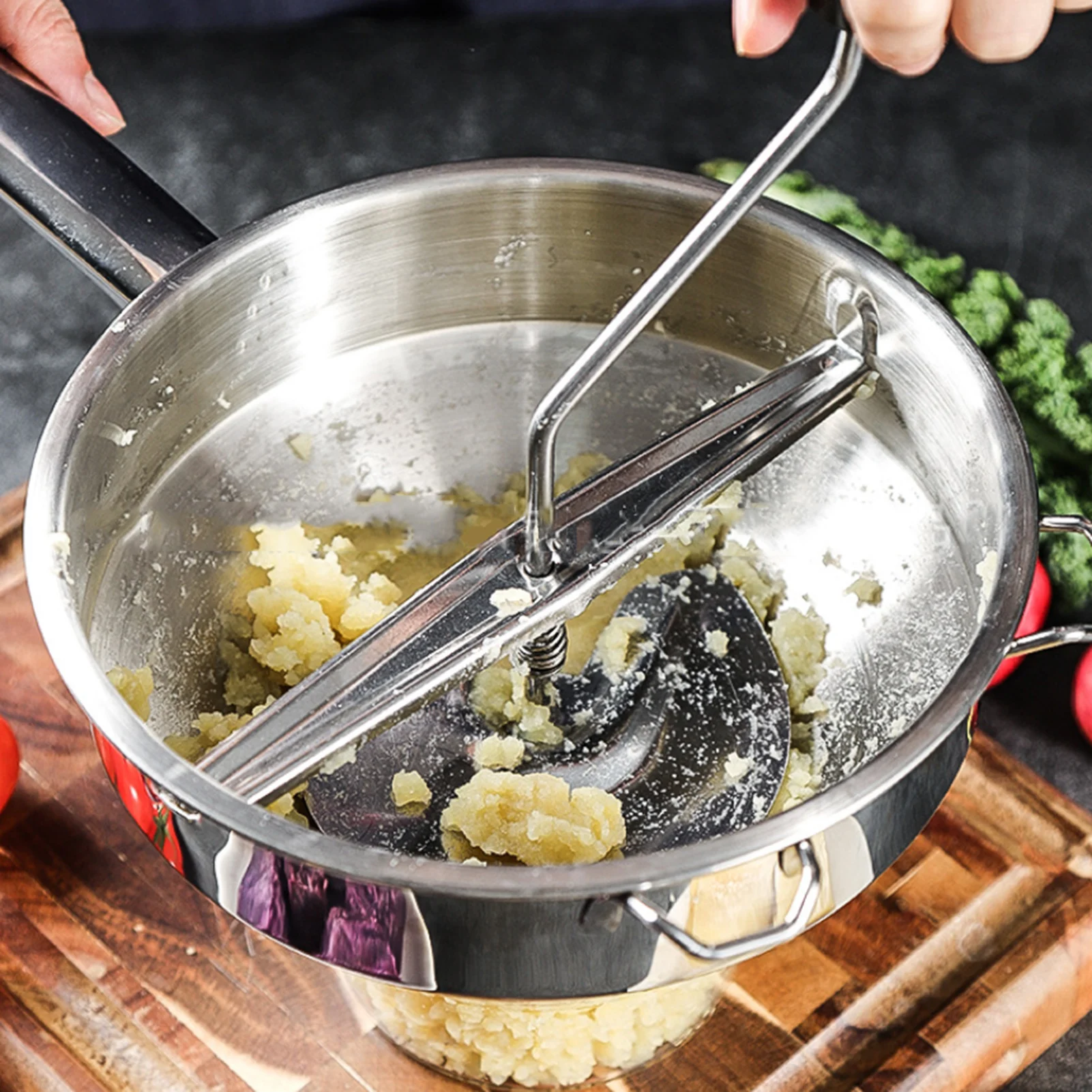 

Кухонная мельница для пищевых продуктов из нержавеющей стали, мельница для пищевых продуктов с 3 шлифовальными дисками, кухонная мельница д...