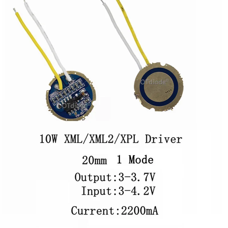 CREE XML2 XML T6 U2 LED Diode SMD5050 10W Round 20mm PCB for Flashlight Car light Headlight High Power Bulb bead DIY Parts