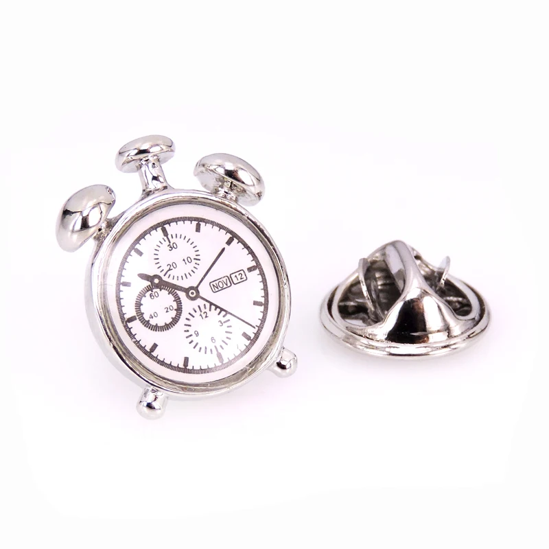 Мужская брошь шарф шляпа аксессуары серебряный будильник зажим ожерелье значок булавка женщина свадьба пара Высокое качество Ювелирные изделия Подарки