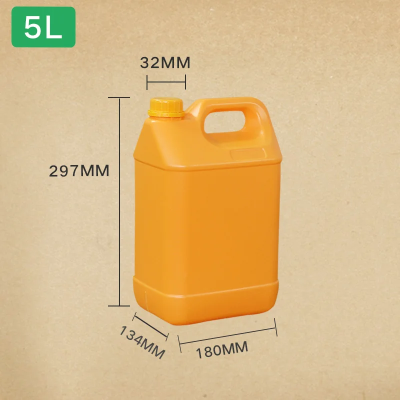 Orange 5 л F-style пластиковый баррель пищевой HDPE кувшин для хранения химической краски вино масло контейнер с крышкой пищевой - Цвет: Orange