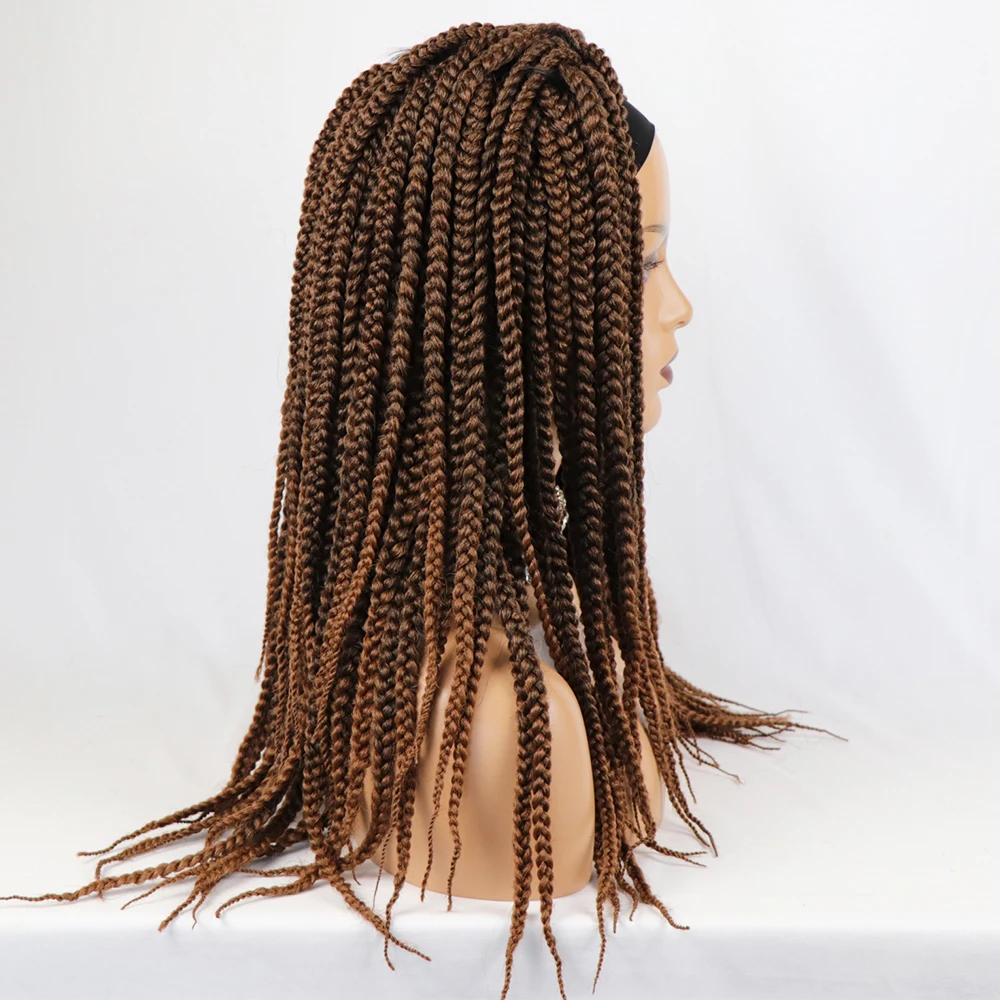 Парики на голову Длинные вязаные крючком волосы плетеные парики коричневые