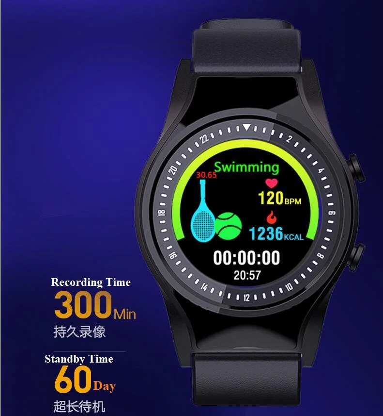 OLED Color Display With Metal Plate 1080P Camera Smart Watch Fitness Tracker Wristband Audio Voice Recorder Video DV DVR | Электроника