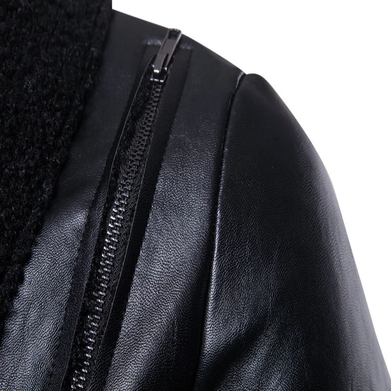 

2021 New Personality Lrregular Leather Jacket Men Autumn Fashion Punk Leather Jacket Casual Motorcycle Leather Jacket Male Coat