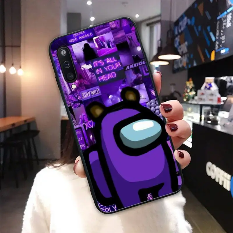 

Among Us soft TPU black case cover for Samsung galaxy A01 A10 A31 A51 A71 A91 A10S A30S m20 coque