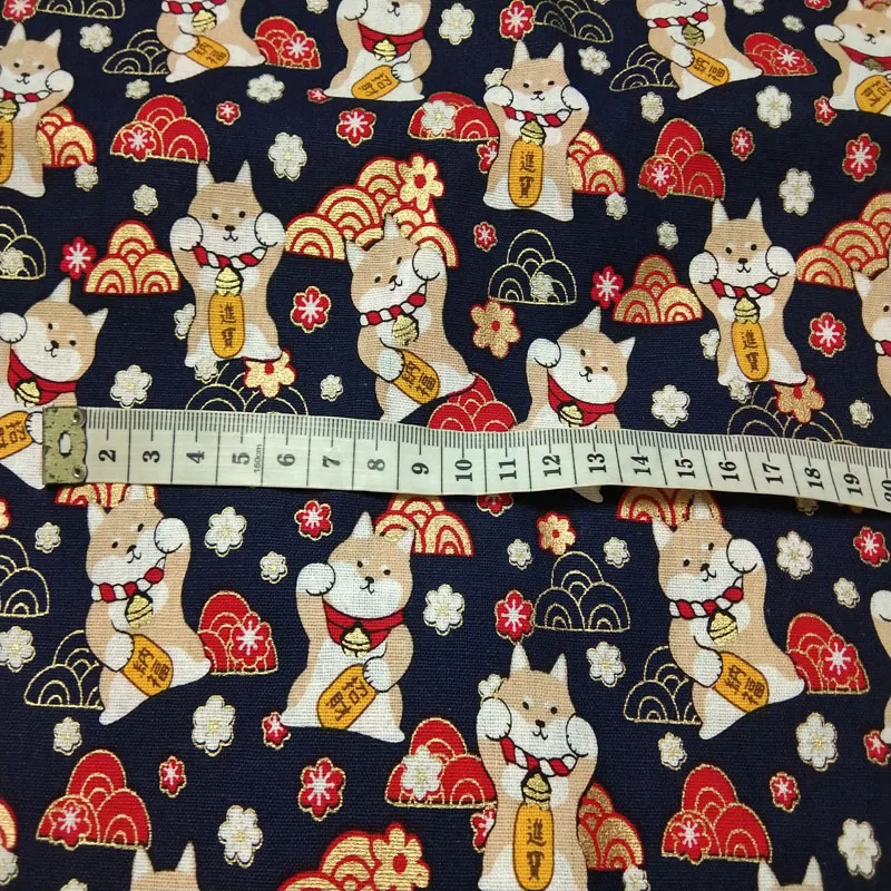 Ткань хлопковая с золотым тиснением 50x140 см в стиле пэчворк | Дом и сад