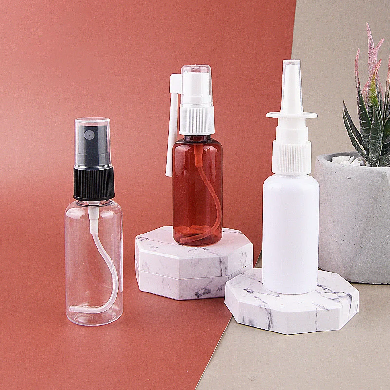 

30ml Round Shoulder Bottle Direct Spray/Spray/Elephant Nose Spray Travel Separate, Cosmetics Sample Bottle Clear Plastic Bottle