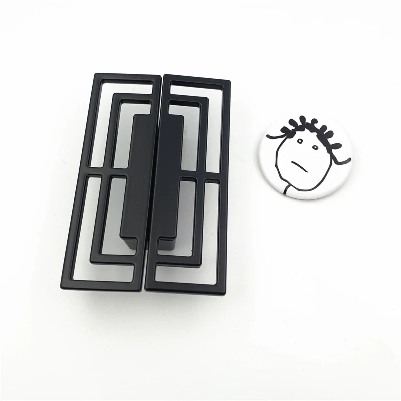 1 pair black LCH, Древний китайский стиль, новинка, цинковый сплав, черный, золотой, медный цвет, ручка для шкафа, выдвижная ручка для ящика, дверная тяга, статическое оборудование - Цвет: 1 pair black
