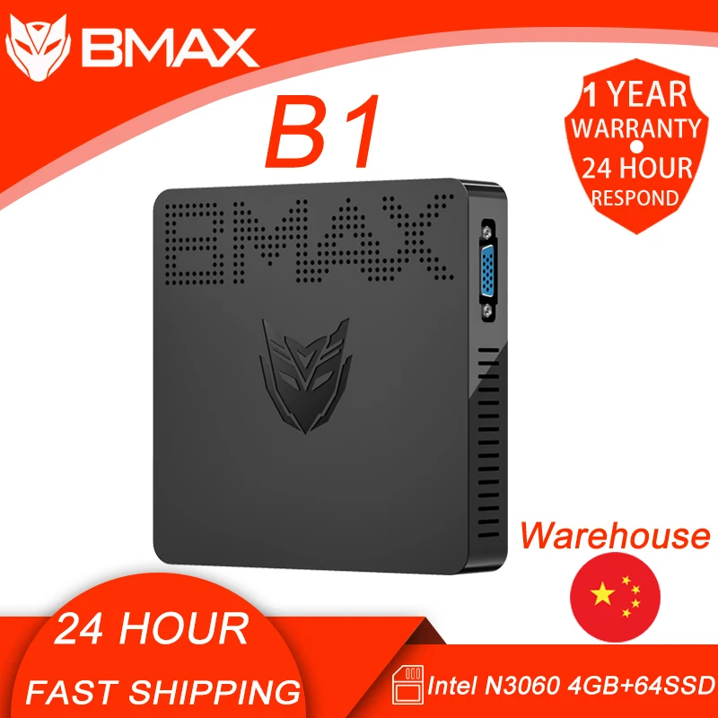 Мини ПК Bmax B1 Intel N3060 Windows 10 USB * 4 двухдиапазонный WIFI HDMI HD Graphics 400|Мини ПК| |