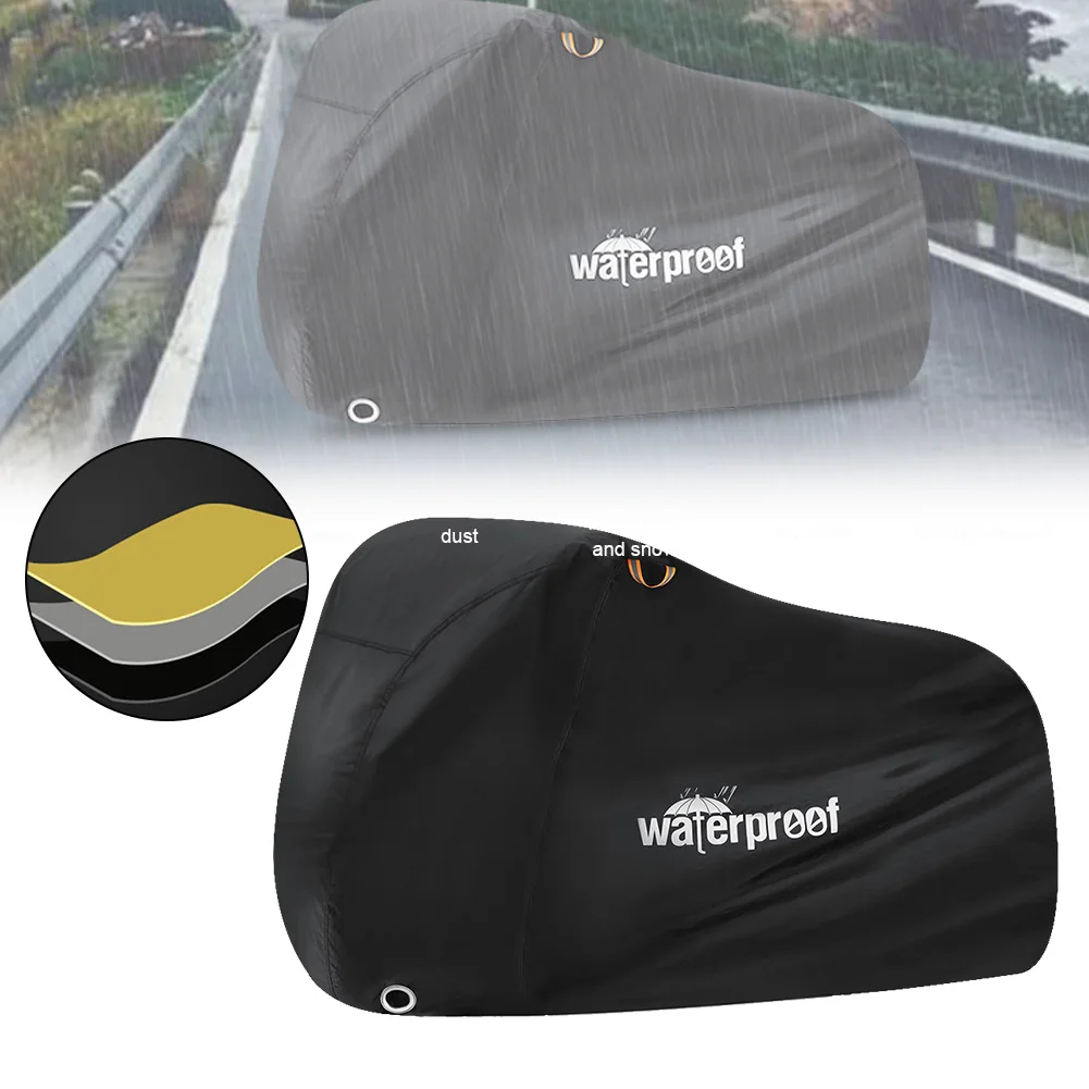 

New Outdoor Bike Motorcycle Cover Waterproof UV Protection Heavy-Duty 210T Fabric With Lock Hole For MTBs Road Bikes