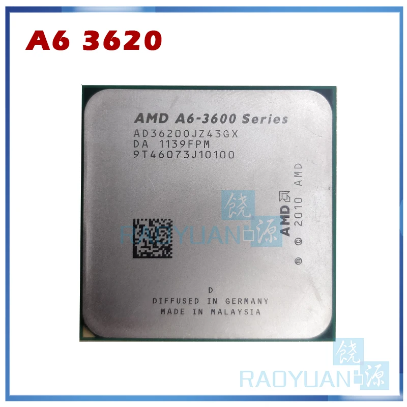Четырехъядерный процессор AMD A Seriers A6 3600 3620 2 ГГц 4M 65 Вт AD3620OJZ43GX Socket FM1/ 905pin sell a6 3650 a8