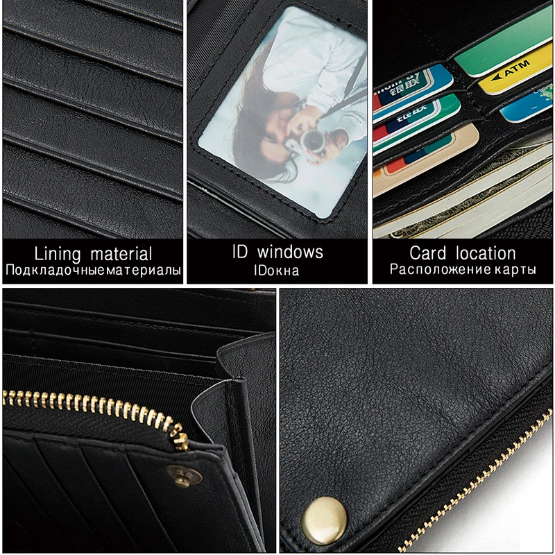 Кошельки MVA женские кошельки из натуральной кожи Женский Длинный кошелек для