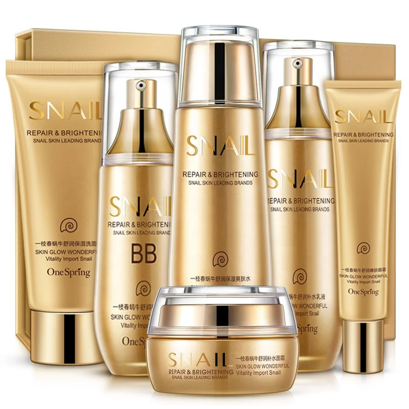 Отзывы в новый продукт оптовая продажа oem набор для ухода за кожей с улиткой одна