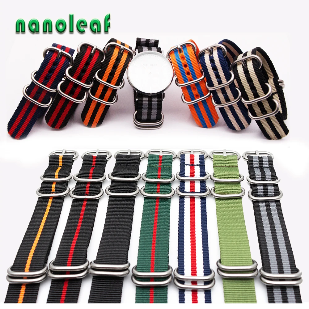 

Durable Army Sports Nylon Fabric Straps for NATO ZULU Watch Accessories 18MM 20MM 22MM 24MM Watch Band 41 Colors Options
