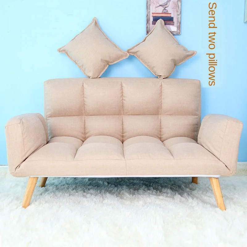 

Lazy Sofa Bed Foldable Living Room Cloth Art Leisure Small Sofa Small Huxing Bedroom Double Tatami
