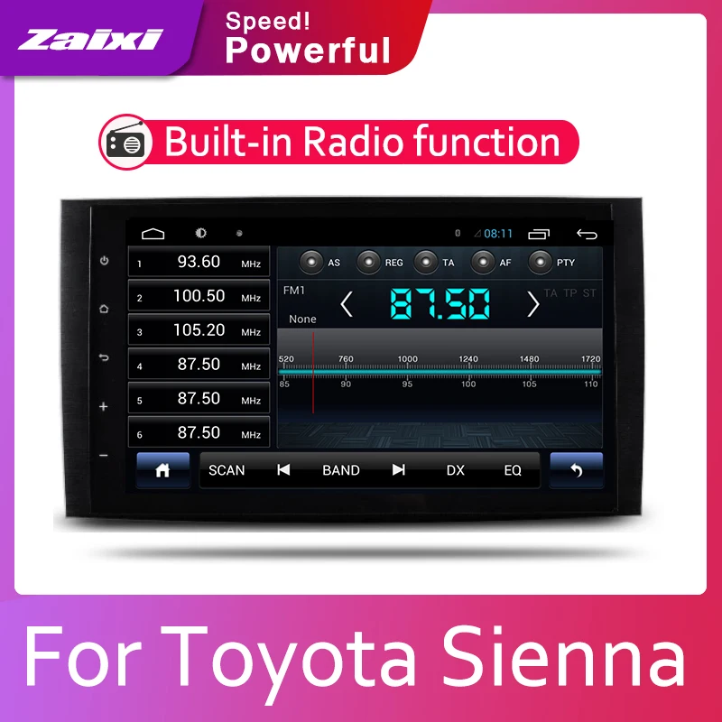 Автомобильный мультимедийный Android автомагнитола для Toyota Sienna 2011 2012 2013 2014 Bluetooth WiFi