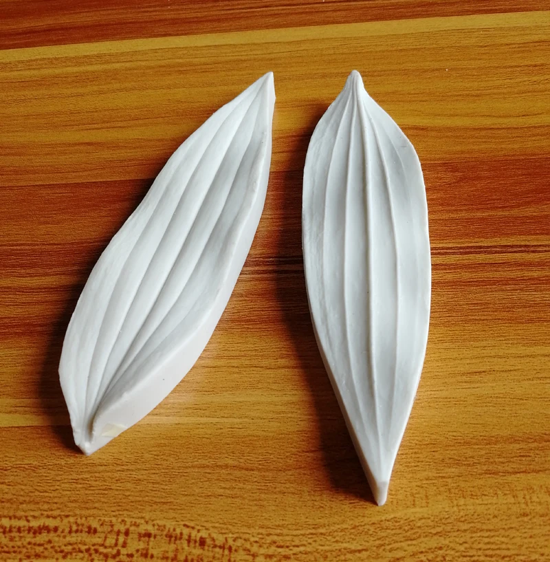 Большая лилия Лист Лепесток Veiner силиконовая форма шоколадный помадка Gumpaste сахарная глина цветок плесень украшения торта инструменты M2120