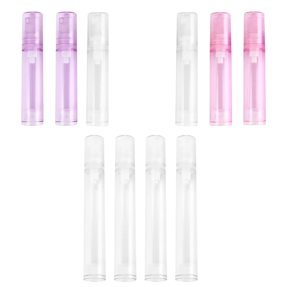 

10pcs Empty Vacuum Bottle Lotion Bottle Refillable Portable Dispenser Bottle Travel Liquid Storage Bottle (Assorted Colo