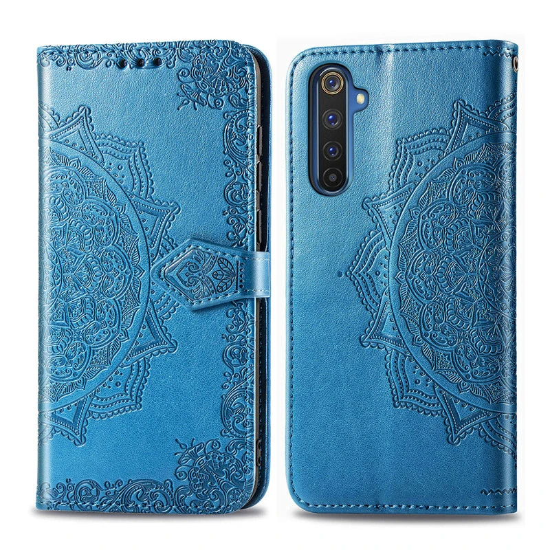 wallet case for oppo realme 6s case floral filp wallet leather case for oppo realme gt neo case for oppo realme 6 7 8 cover book free global shipping