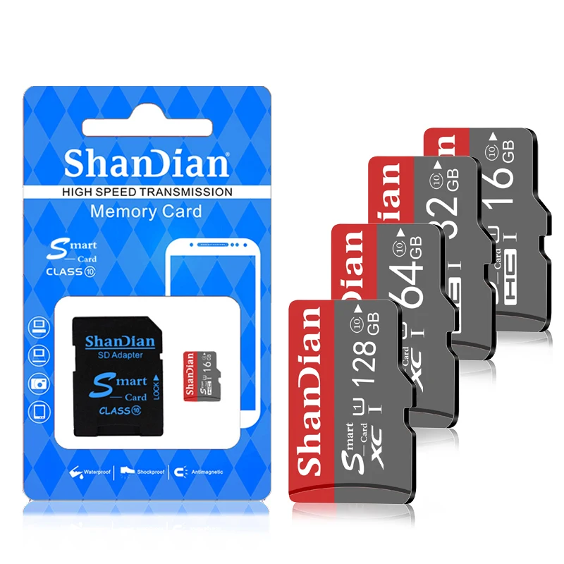 ShanDian Original Micro SD Card 64GB Class 10 Memory microSD 8GB 16GB 32GB TF microSDHC/SDXC for Smartphone/Tablet PC | Компьютеры и