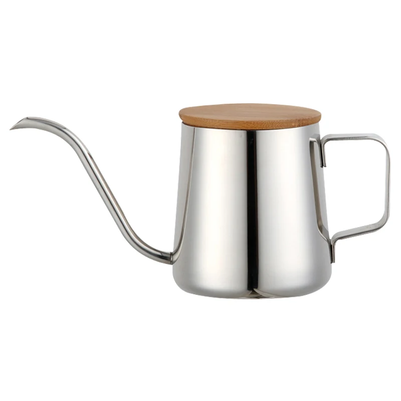 

Long Spout Drip Coffee Pots Gooseneck Lid Thin Mouth Food Grade Stainless Steel Coffee Pots Hanging Ear Cafetera Cafetera DG50CP