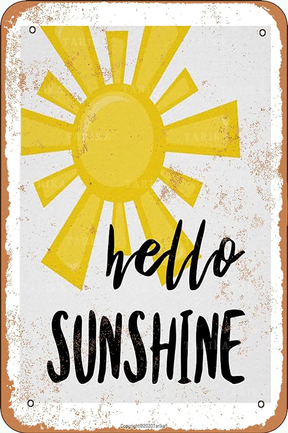 

Металлическое ретро-украшение с рисунком «Hello Sunshine», 20 х30