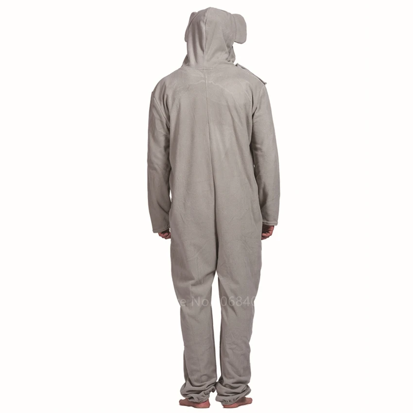 Комбинезон для косплевечерние Koala аниме серого и цвета унисекс Пижама взрослых